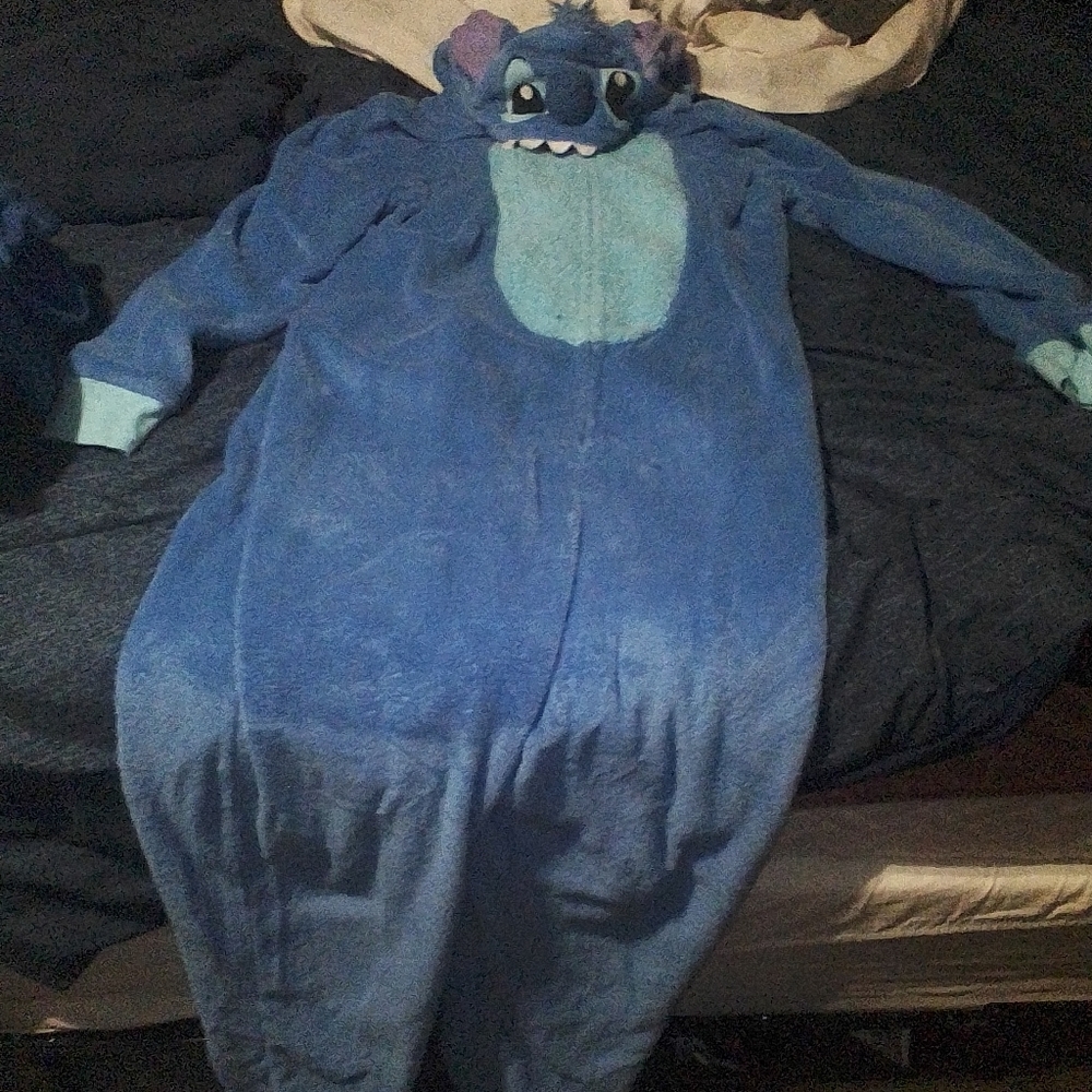 Blue fleece stitch onsie